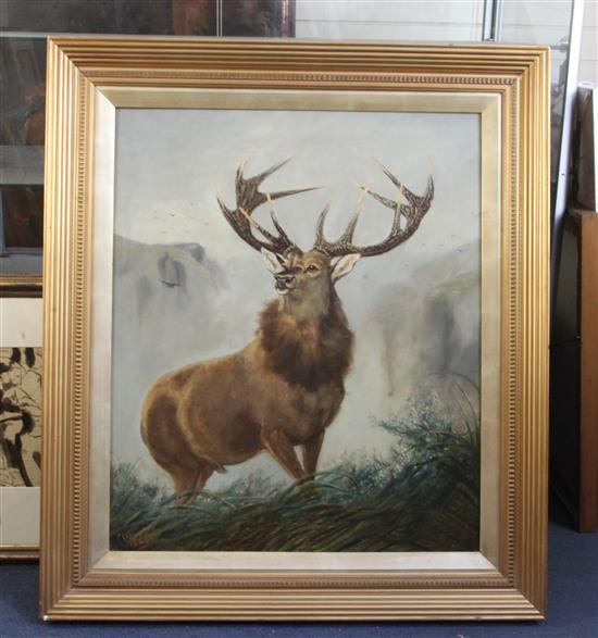 Robert Cleminson (1864-1903) The Monarch of the Glen 29.5 x 24.5in.